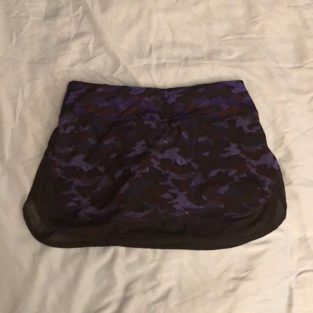 Lululemon purple camo short skirt